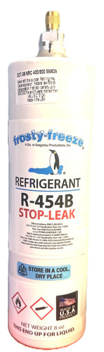 R454b Refrigerant, 8 oz. with STOP-LEAK, Systems Leak Sealer
