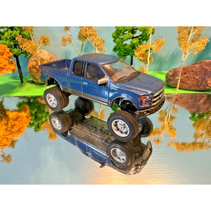 1/64 Custom Ford F150 Custom Lifted G5 Lift Kit Extended Cab, Farm Toy Ertl Blue