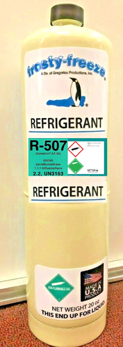 R507 Refrigerant, 20 oz. R22 and R502 Replacement, CGA600 Top Connection