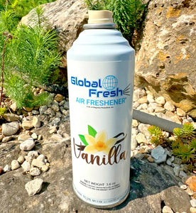 Air Freshener, Vanilla, 3.6 fl. oz., Aerosols, Global Fresh, Free Shipping