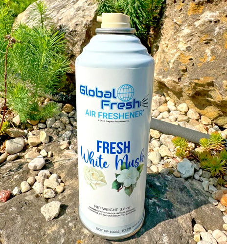 Air Freshener, Fresh White Musk, 3.6 fl. oz., Aerosols, Global Fresh, Free Shipping