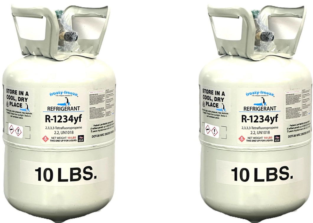 R1234yf, (2) 10 Lbs., Refrigerant Mobile Air Conditioning Systems Fact ...
