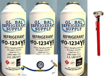 Refrigerant R1234yf, R-1234, Auto A/C New  Recharge Kit Gauge & Thermometer