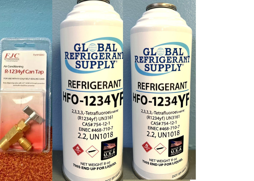 HFO, R1234yf Refrigerant Automotive A/C, 8 oz. Recharge Kit