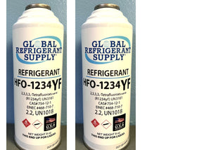 HFO, R1234yf, Refrigerant Automotive A/C, 2 Can Recharge Kit with Taper