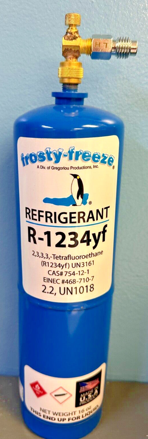 R1234yf, HFO Refrigerant LARGE 16 Oz. Automotive A/C New Self-Sealing Can