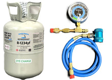 R1234yf, 3 Lbs., with UV DYE CHARGE Leak Locator, Check & Charge-It Kit