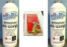 HFO, R1234yf, Refrigerant Automotive A/C, 2 Can Recharge Kit with Taper