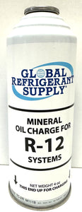 R12, Mineral Oil Charge, 4 oz. Can, Mineral Oil, For R-12 Systems