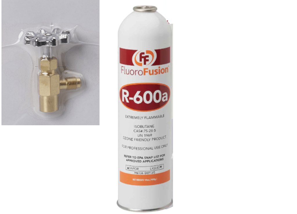 R–600a, Large 14 oz. Can, FluoroFusion, Refrigerant Grade Isobutane, PV14  Taper