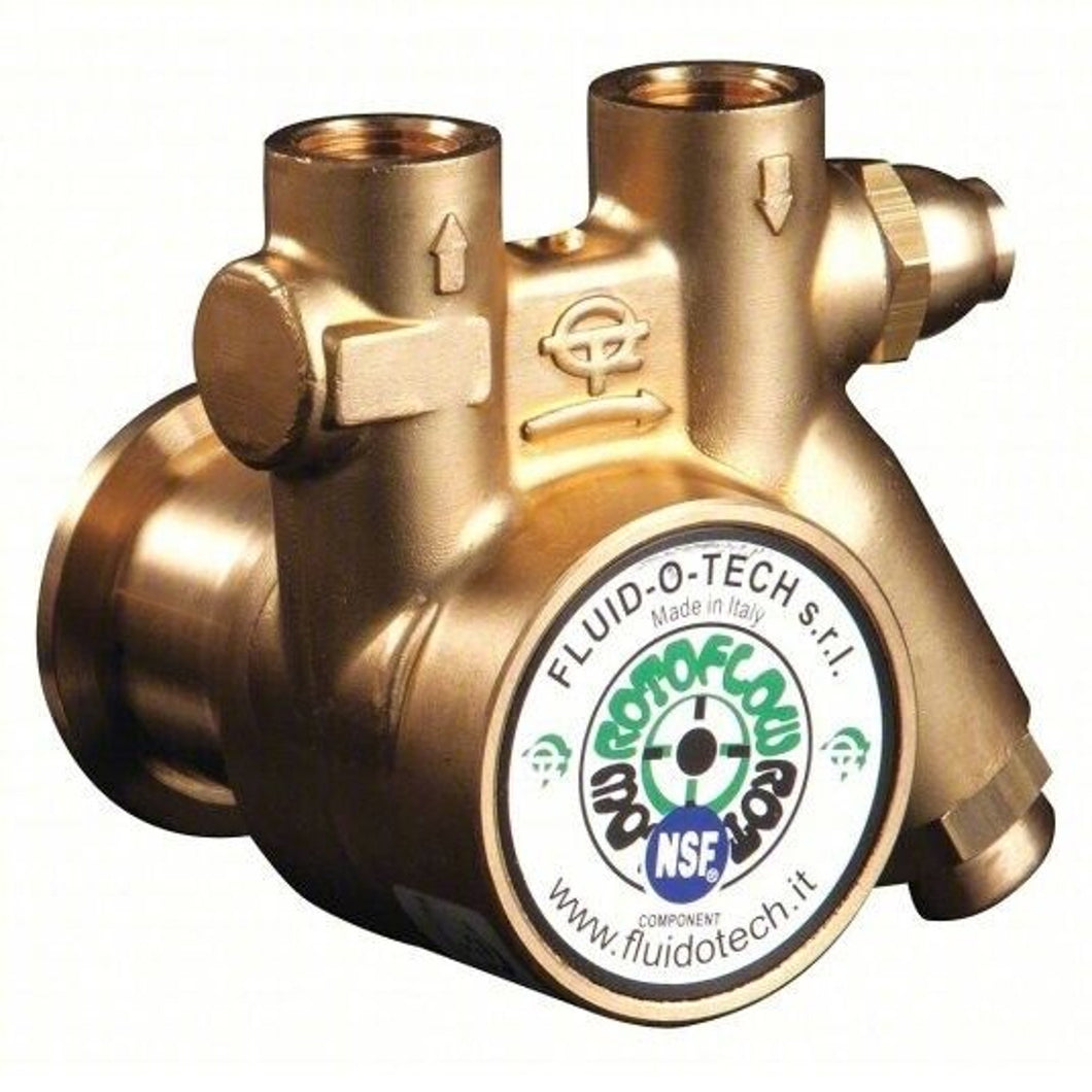 FLUID-O-TECH Rotary Vane Pump, Brass, 25 gph 240 psi 3/8