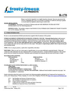 R170 Refrigerant SDS Sheet