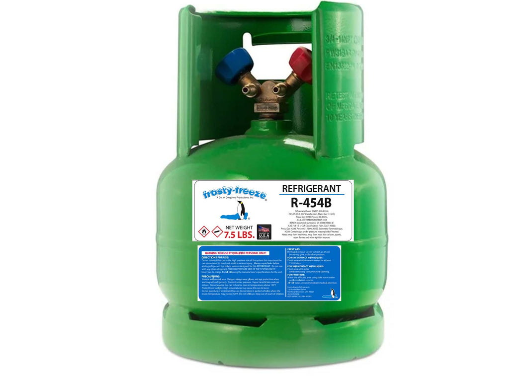 R454b Refrigerant, 7.5 Lb., 120 oz., Replaces R410a in New Equipment D