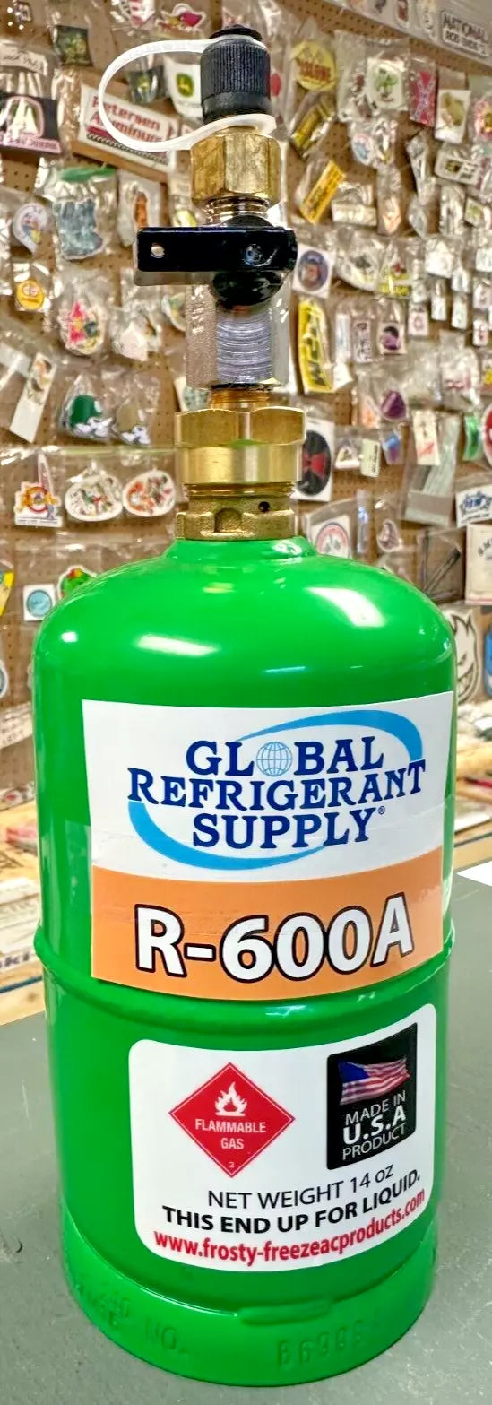 R600a w/14oz. Refrigerant Tank Recovery Excellent Small Systems, 16 oz. Capacity