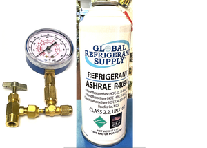 R409a, 8 oz. ASHRAE, EPA & SNAP R12 Approved Drop-in, Taper & Gauge