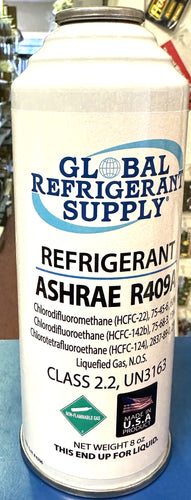 R409a, 8 oz. ASHRAE, EPA & SNAP R12 Approved Drop-in, New Self-Sealing Can