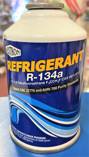 R134a Refrigerant 12 oz. Self-Sealing Can Meets SAE J2776 AHRI700