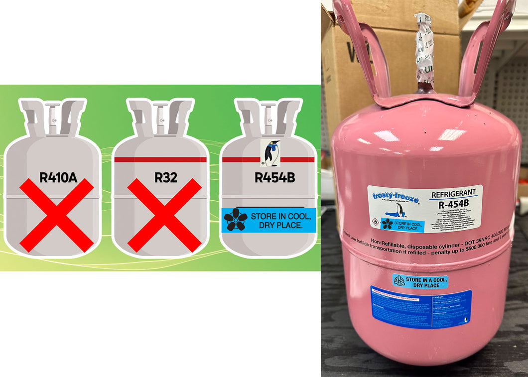 R454b Refrigerant, VIRGIN, 5 Lb., Replaces R410a in New Equipment Desi ...