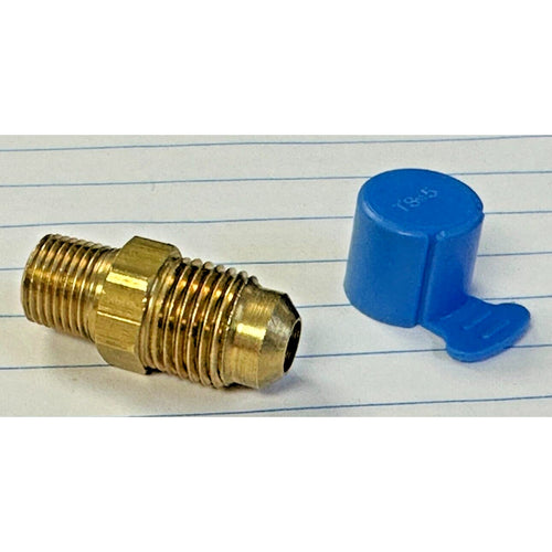 Brass Flare to Pipe Thread Adapter, 1/8