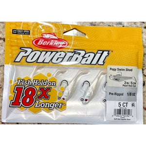 Berkley Power Bait Pogy Swim Shad 2" Pre-Rigged 1/8oz. 5 Pk SMPSS2-PRE