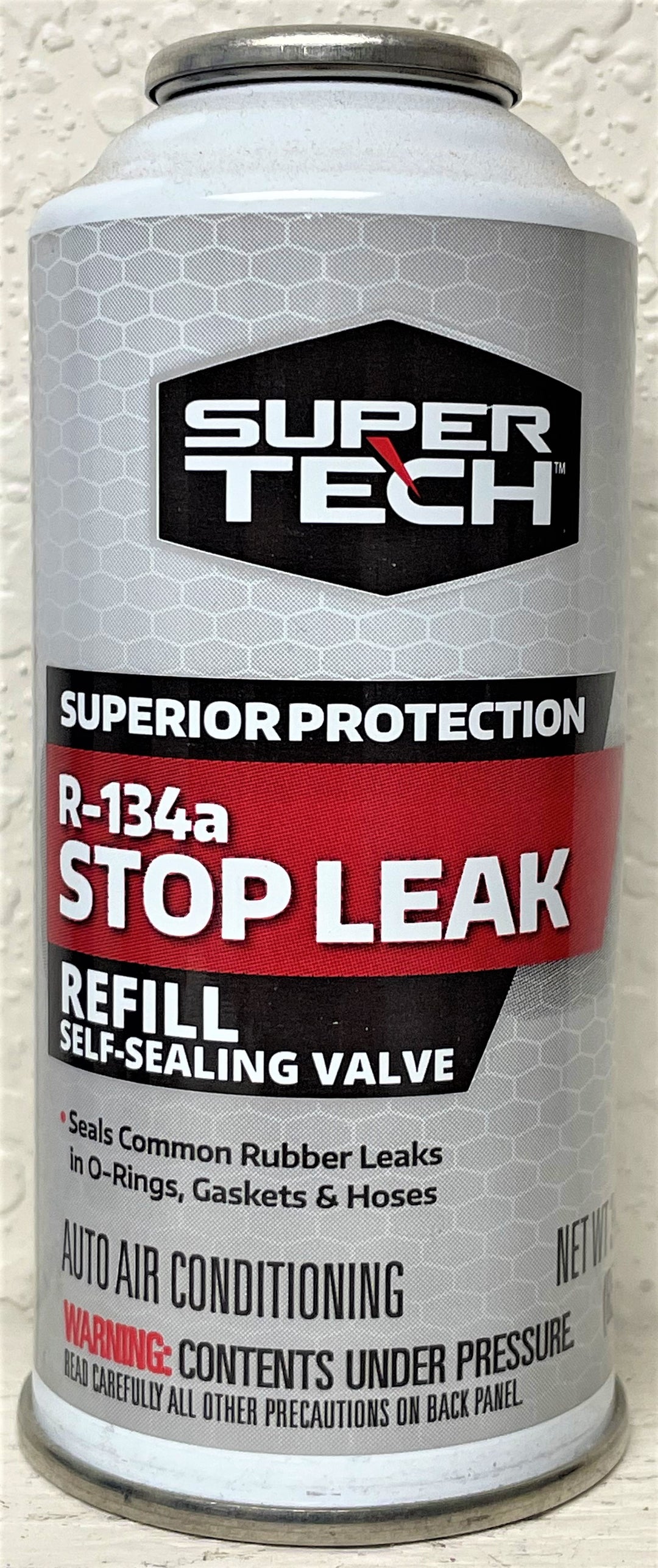 R134a Stop Leak, with the New Self Sealing Valve, 3 oz. Can Super-Tech ...