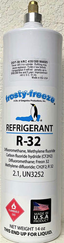 R32, Refrigerant, (1) 14 oz. Can Low Global Warming Potential, Alternative to R410A
