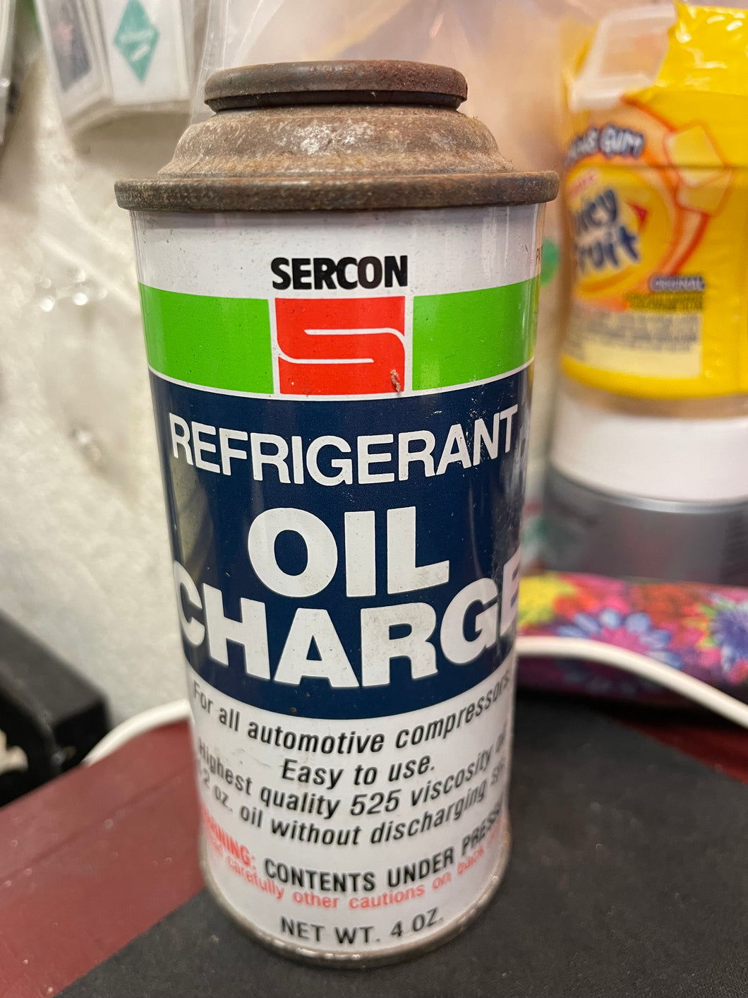 R12 Refrigerant 4 oz. Can with Oil For Auto A/C & Refrigeration Systems Sercon