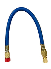 Refrigerant Charging Hose, Limited Loss, 1/4" Female Flare w/Depressor System Side, 12"