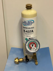 R437a, aka MO49, R12 Refrigerant Replacement, 14 oz. CGA600 Taper Gauge