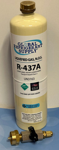 R437a, aka MO49, R12 Refrigerant Replacement, 8 oz. CGA600 Taper Valve