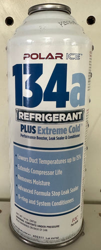 R134a Polar Ice Plus with Extreme Cold & Leak Sealer, 14 oz. Self-Sealing Can