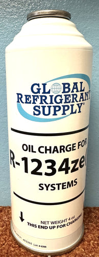 R1234YF, R1234ze(E) Refrigerant Oil Charge Lubricant 4 oz. Can