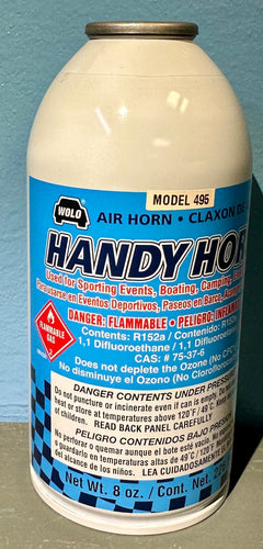 WOLO, Handy Horn, Boat, Marine, Air Horn Refill Can, 8 oz. Difluoroethane, R152a