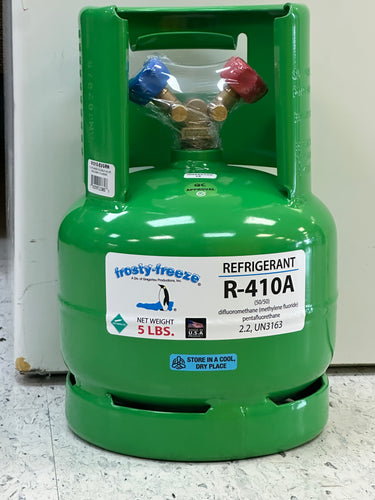 R410a, Refrigerant, 5 lb. Can, Reusable Tank with 5 Lbs. R410a Refrigerant