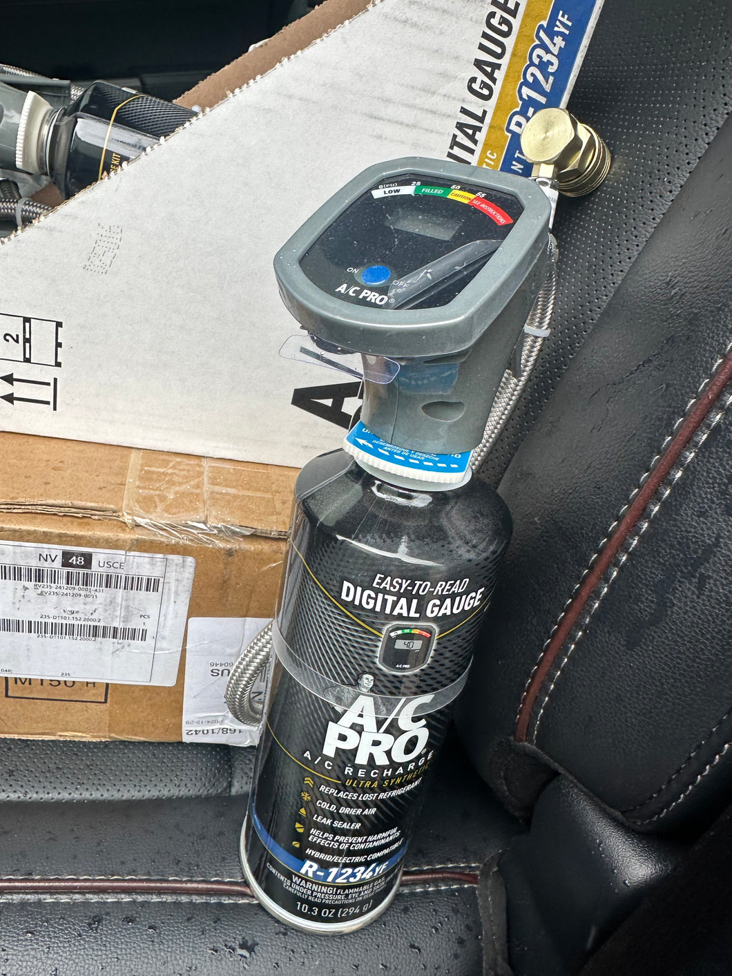 A/C Pro R-1234YF AC Refrigerant Kit with Digital Gauge - 10.3 OZ