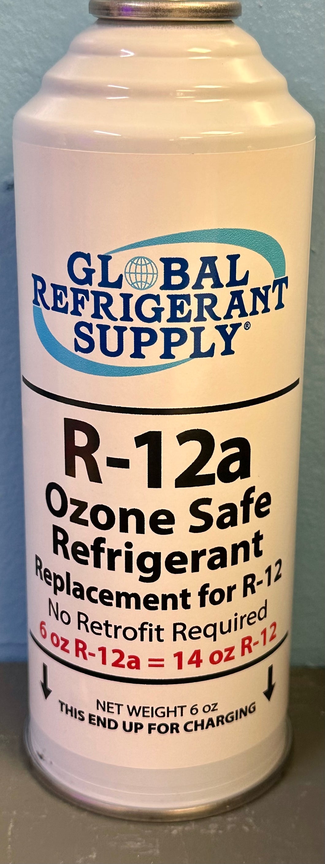 R12a Refrigerant 6 oz. Can, Ozone Safe Refrigerant R12 Replacement