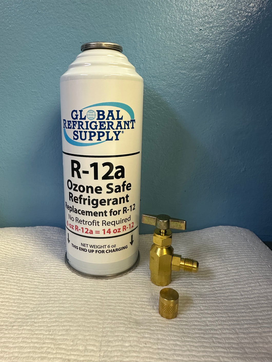 R12a Refrigerant 6 oz. Can, Ozone Safe with K28 Can Taper