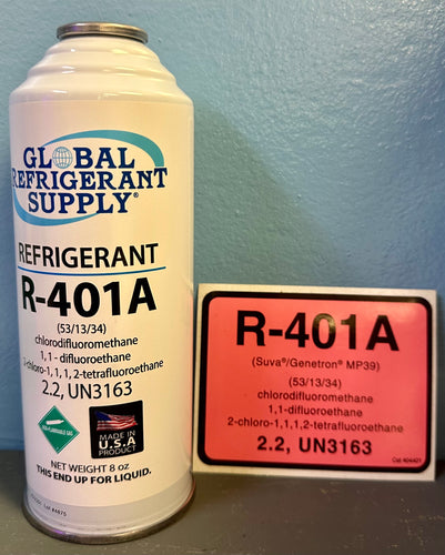 MP39, R401a, Refrigerant For Coolers, Freezers, 8 oz. Self-Sealing Can