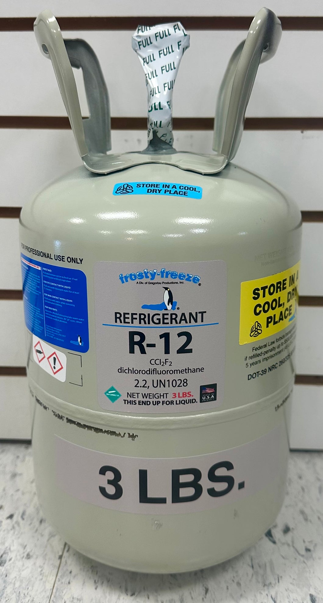 R12 Refrigerant 3 Lbs. Virgin Factory Sealed Fast Same Day Shipping