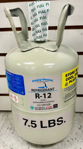 R12 Refrigerant 7.5 Lbs. Virgin Factory Sealed Fast Same Day Shipping