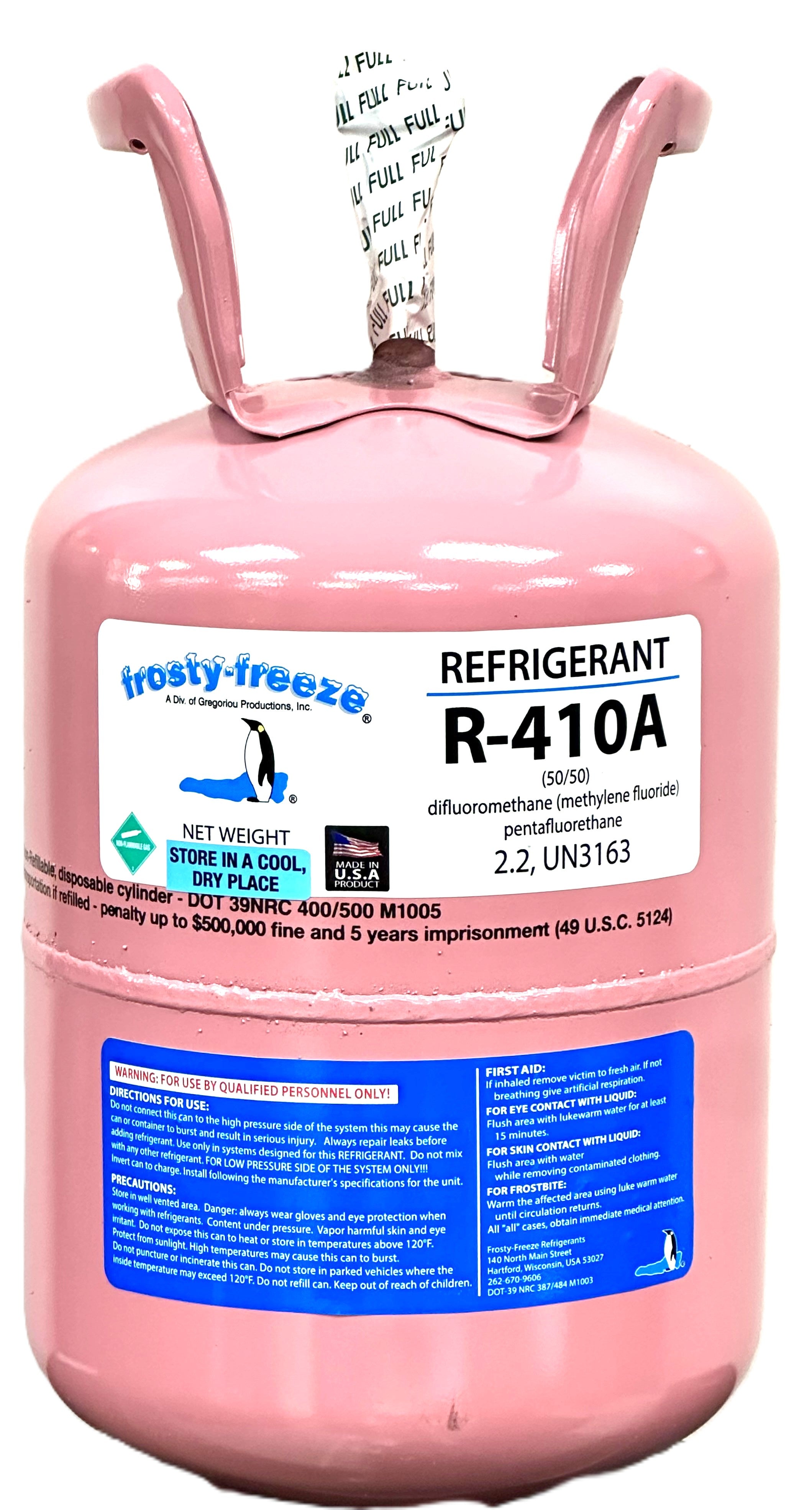 R410a Refrigerant 10 lb. Factory Sealed Cylinder, Fast UPS