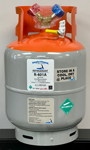 MP39, R401a, Refrigerant Coolers, Freezers, 22 Lbs. Reusable Tank