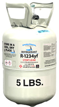 R1234yf, 5 Lbs., "STOP LEAK", Refrigerant Mobile Air Conditioning Systems Sealed