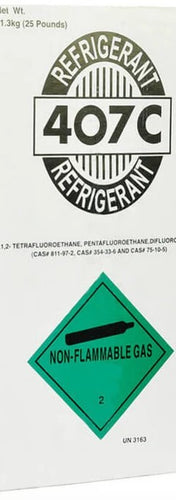 Refrigerant R407c, 2 lbs, Factory Fresh & Sealed