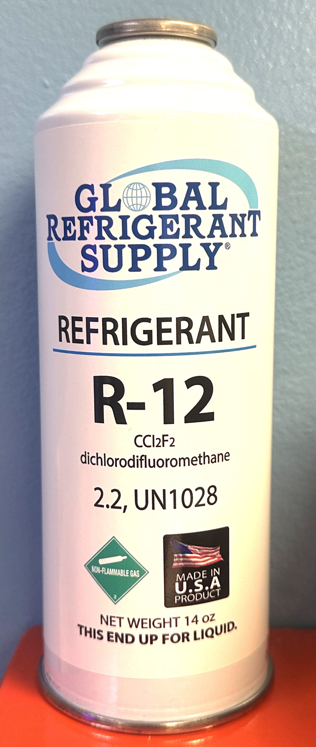 R12 Refrigerant, Dichlorodifluoromethane, 14 oz. Can