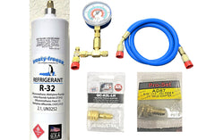 R32, Refrigerant, 8 oz. Recharge Kit, Gauge, Hose and System Adapters