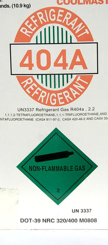 r404a, 404a, r-404a, 2 Lb. HFC Blend Refrigerant Sealed Cylinder Cooler Freezer