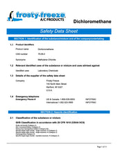 R30 Refrigerant SDS Sheet