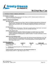 R1234yf Refrigerant Safety Data Sheet