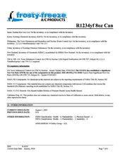 R1234yf Refrigerant Safety Data Sheet